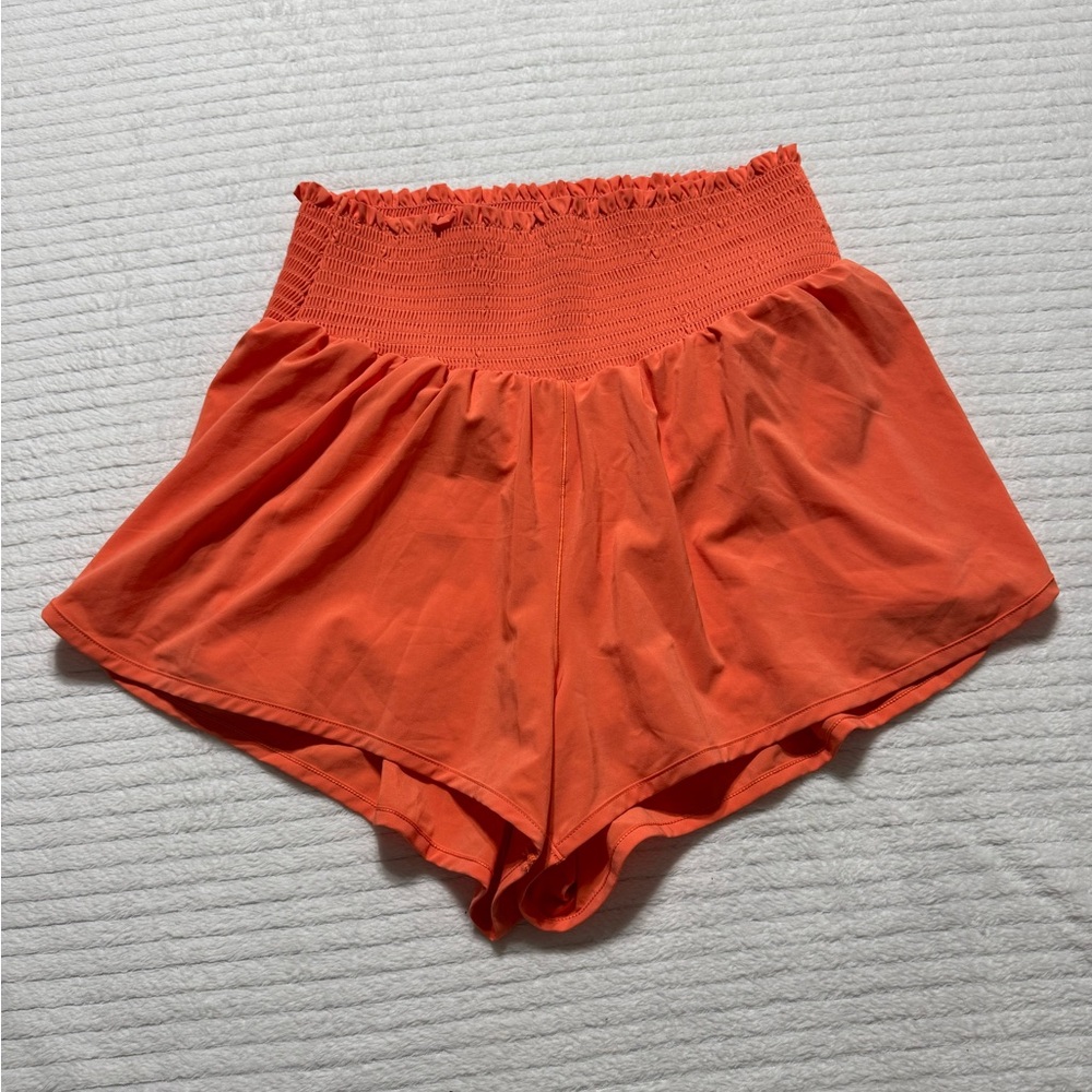 OFFLINE Chic High-Waist Orange Shorts